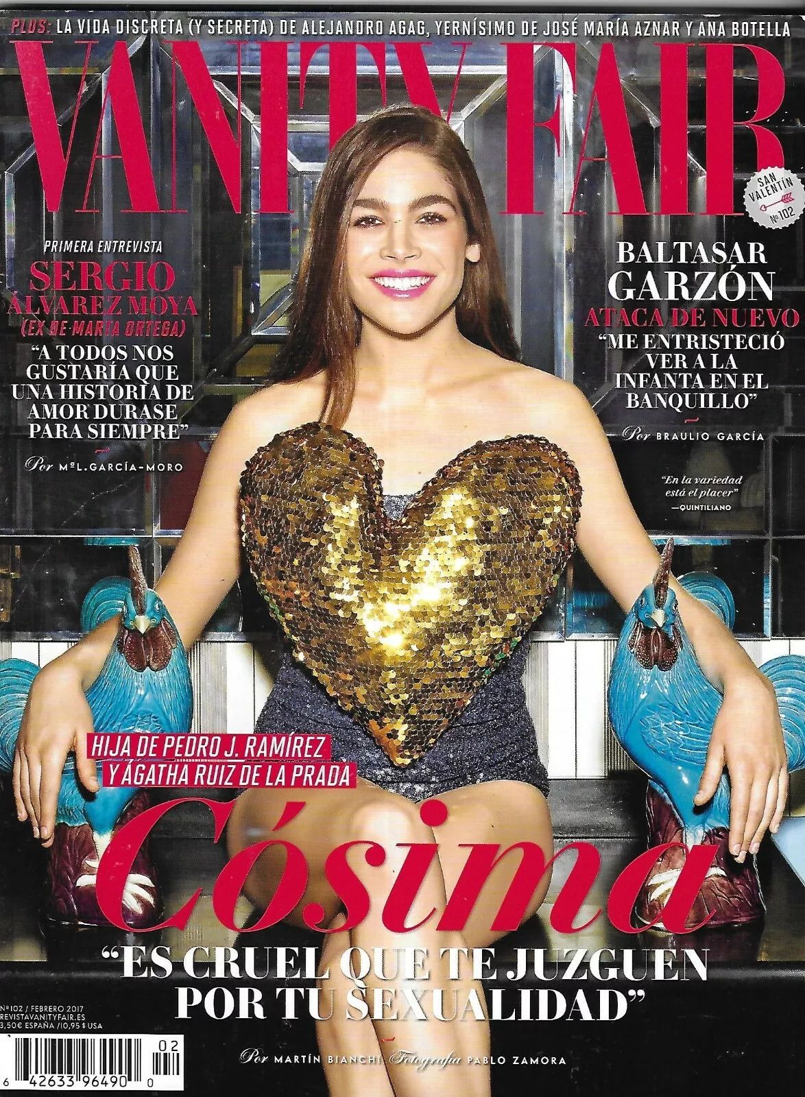 VANITY FAIR (Spain) magazine side cover Issue 102 2 December 2017